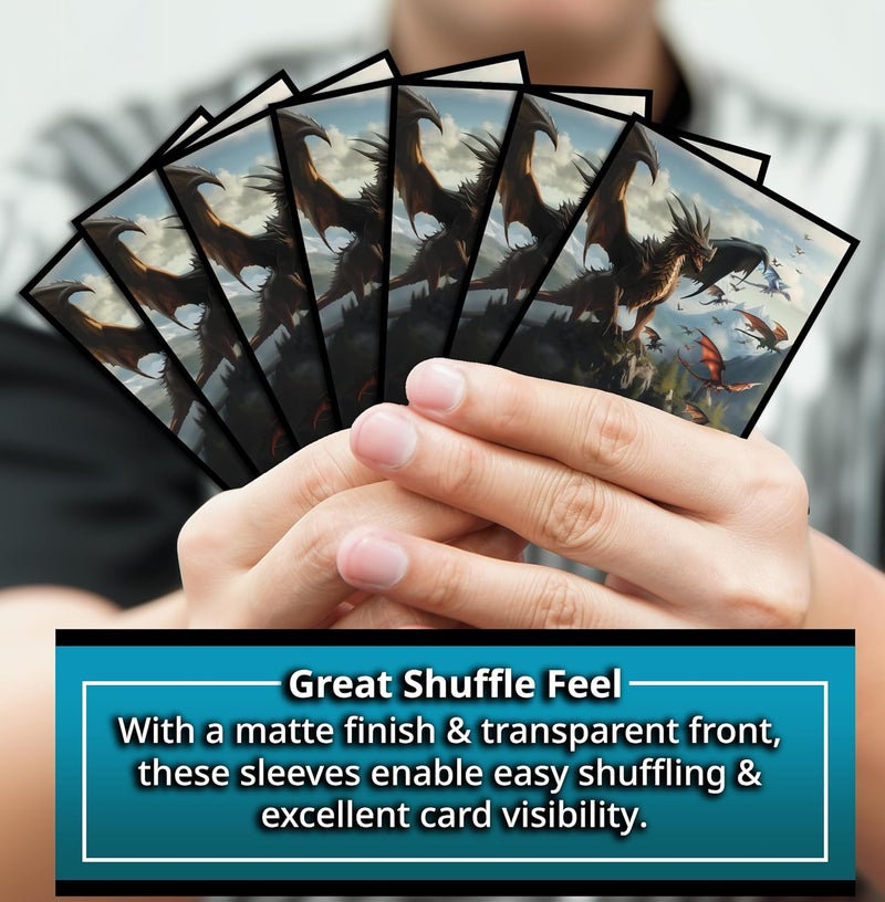 Digital Sorcery Studio Unstoppable Relentless Dragon Game Card Sleeves 102 Pack – Compatible with MTG and Other TCGs Ur-Dragon Commander Decks - Premium Standard Card Sleeves for Magic The Gathering - Image 2